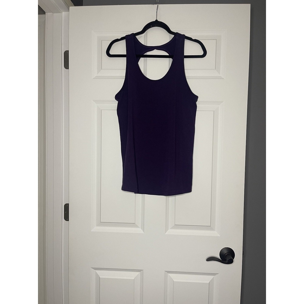 Zyia active Twist Back Athletic Tank Top medium  dark purple